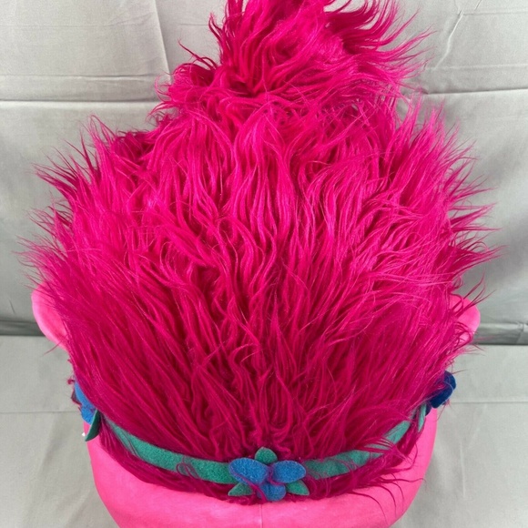 Trolls 21"x17"x12" LARGE Pillow Plush Pink Soft - Picture 5 of 6